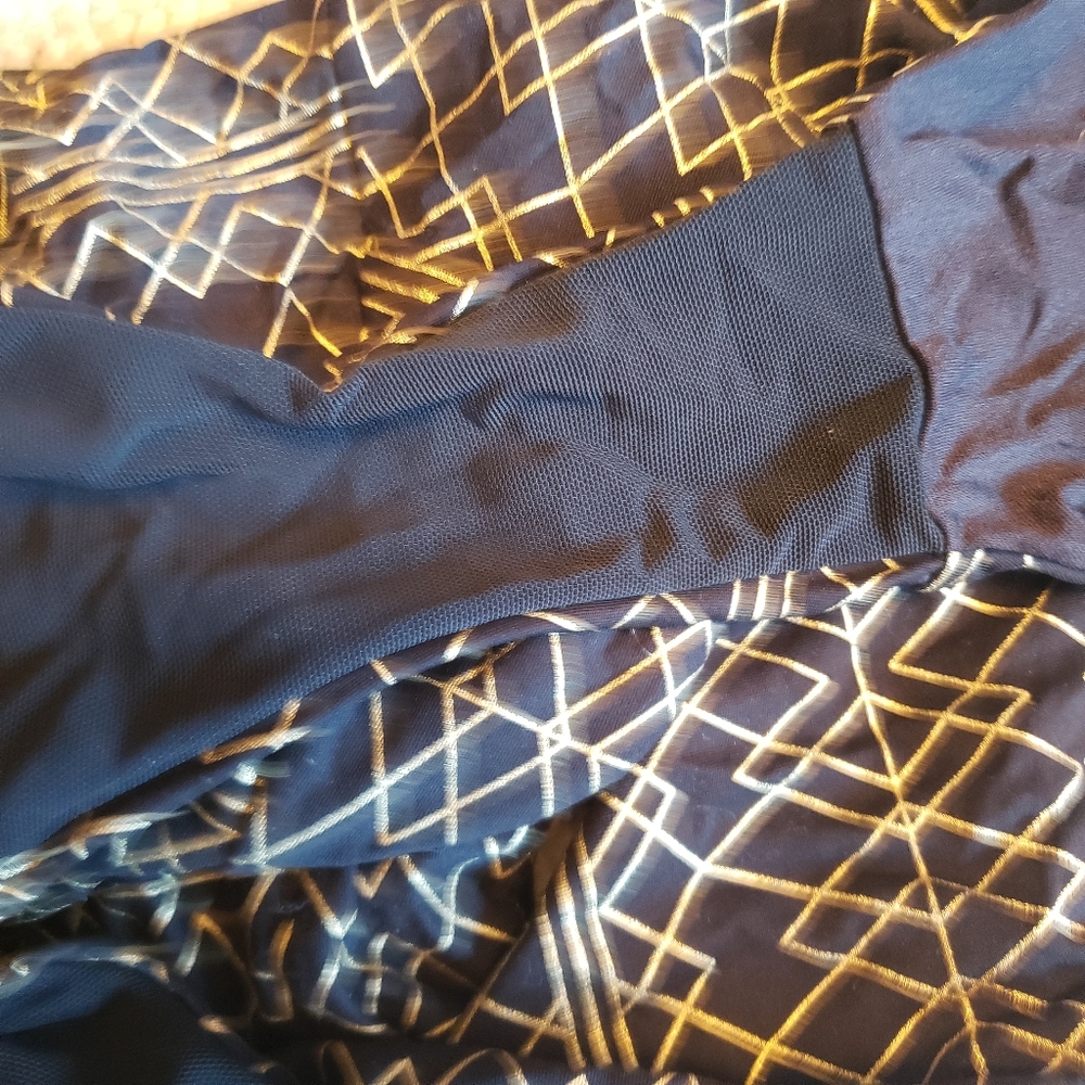 NWOT NipTuck Swim black gold geometric swim suit 4 - Picture 13 of 13